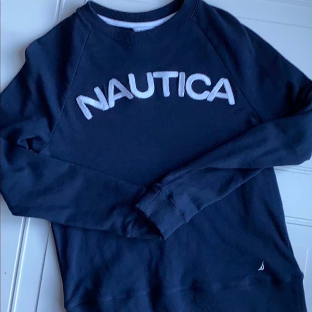 Nautica Crew Neck Sweatshirt Navy S - Picture 1 of 5